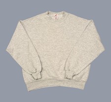 Vintage 90s Jerzees Men  s Gray  Blank  Crewneck Sweatshirt/ Sz: L