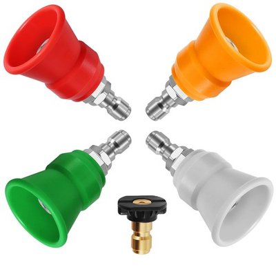 #ad 4 Pcs Pressure Washer Nozzle Guard High Power Washer Nozzle Tips Set $20.04