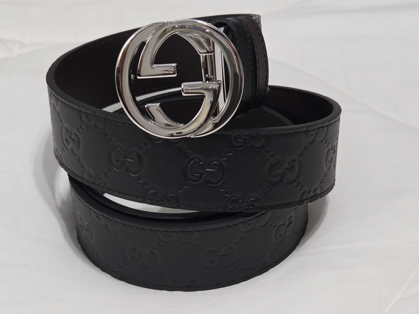 Authentic Reversible Black & Brown Leather Gucci … - image 11