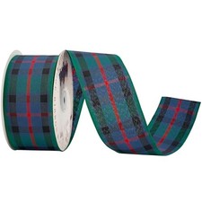 Tartan Ribbon 2.5 inch with 25 Yards Gingham 2-1/2 Inch Flower of Scotland