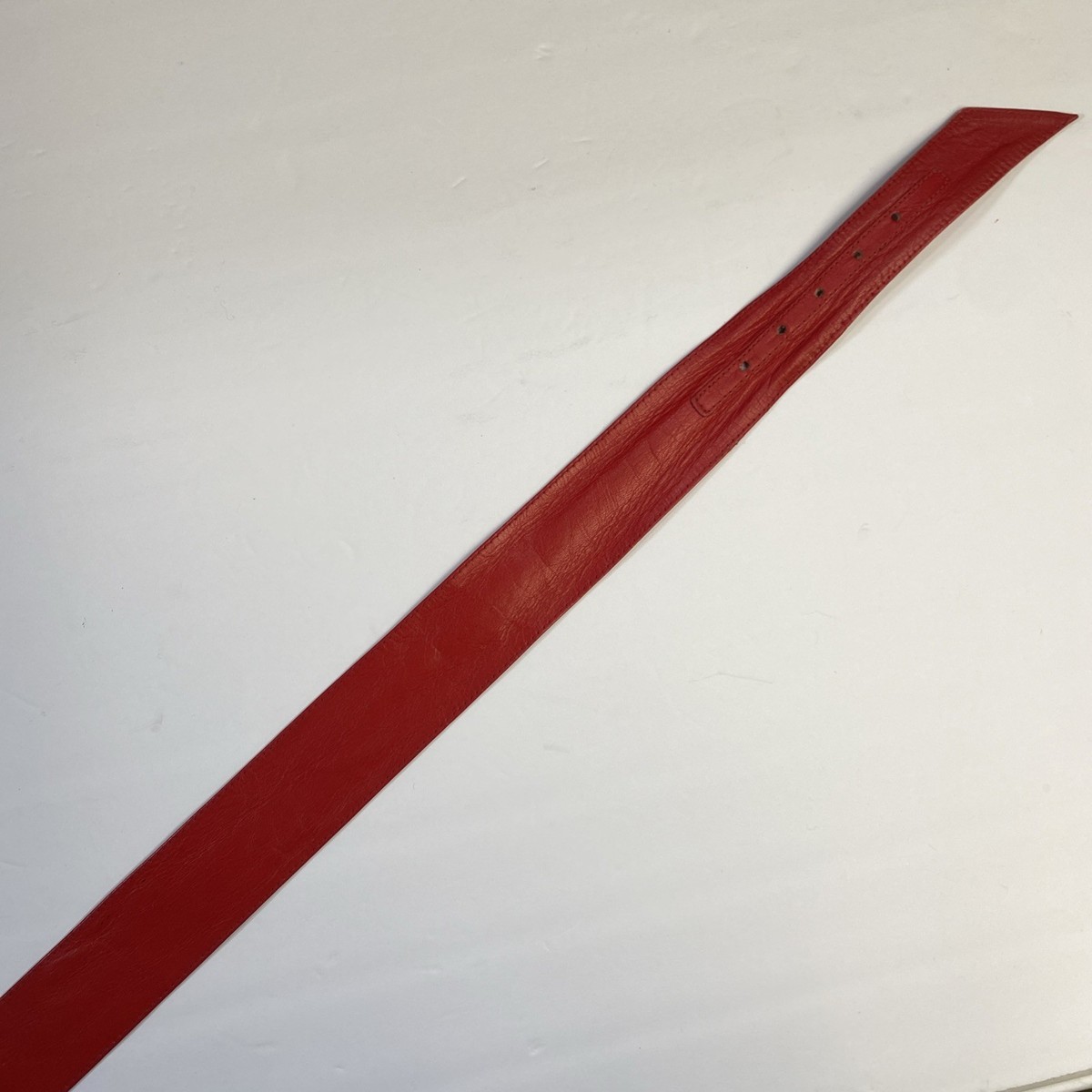 Vintage Christian Dior Red Leather Belt with Goldtone
