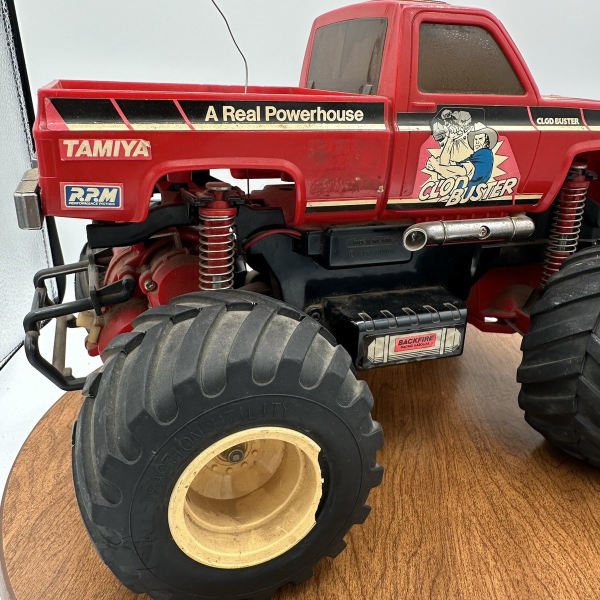 TAMIYA CLOD BUSTER R/C QD 4X4 MONSTER TRUCK 1989 Tested