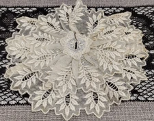 Antique / Vintage 50s Top Collar Renaissance Victorian Lace Stars Unisex Access