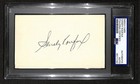 Sandy Koufax HOF Signed/Autographed 3x5 Index Card PSA/DNA Dodgers BA204630