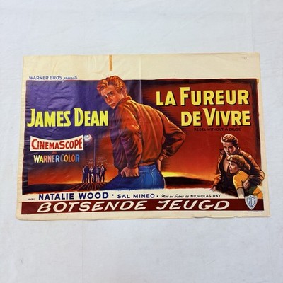 1955 Rebel Without A Cause Original 14x22 Movie Poster James Dean Natalie Wood