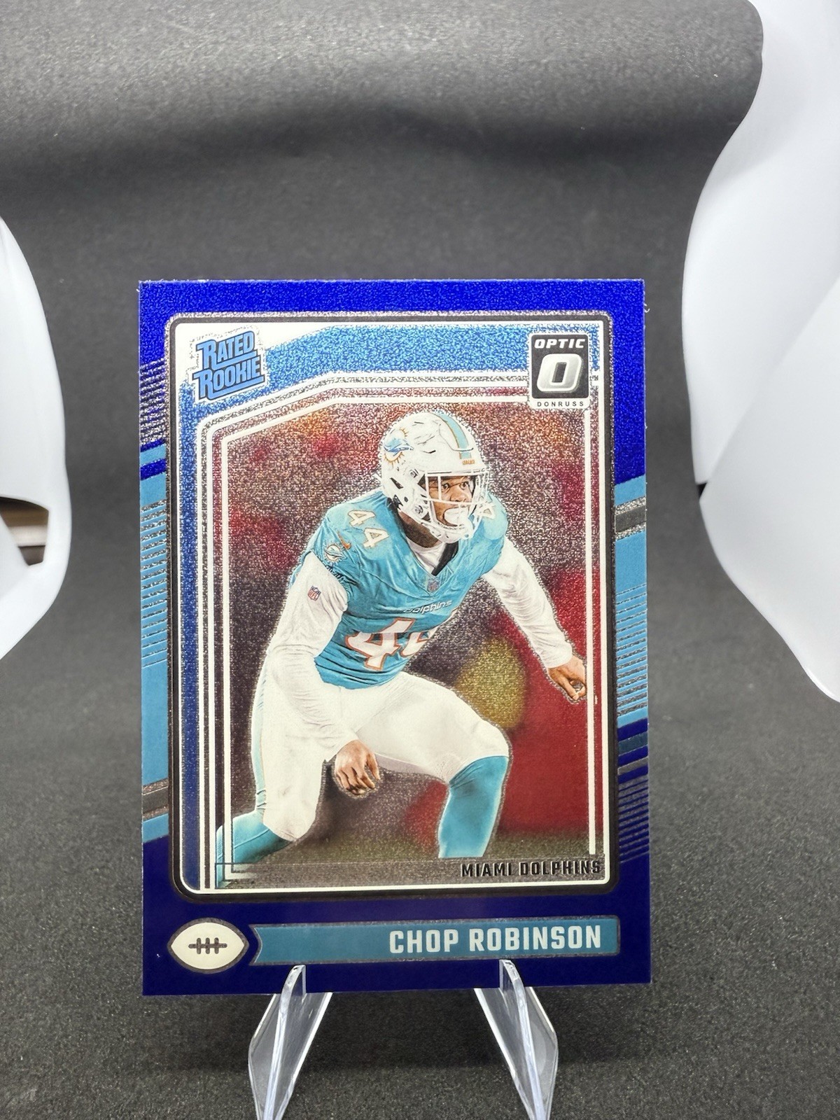 2024 Panini Donruss Optic Rated Rookie Chop Robinson #219 Blue Glitter Prizm SSP