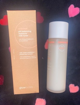 Glowoasis milkdew pH Balancing Moisture Milk Toner NIB Vegan Probiotics Viral