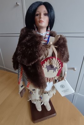 Pine Leaf Indianer Stil Biskuit Porzellan Kunst Puppe Hamilton David Wright