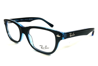 Ray-Ban Kids Eyeglasses Frames RB1555 3667 Blue on Blue Fluorescent 48-16-130