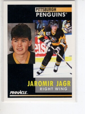 1991 SCORE PINNACLE JAROMIR JAGR HOCKEY CARD #53 EX