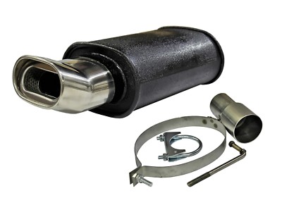 UPSWEPT EDELSTAHL SPORT PERFORMANCE UNIVERSAL AUSPUFF BACK BOX MC005+50