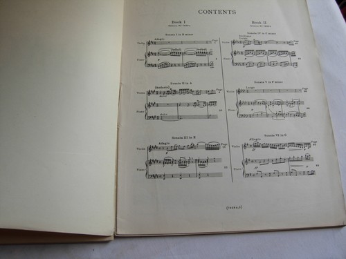 Bach Violin and Piano Sonatas Books I & II + violin parts Augener's Edition 7939 - Picture 3 of 3