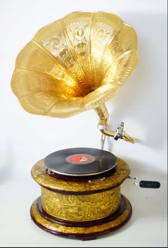 Antique Gramophone, Fully Functional Working Phonograph, win-up record player - Picture 7 of 10
