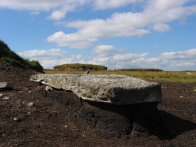 Foto 6x4 Granit \''Erratic\'' Stein Reihe geschnitten Hügel hier ist das Dach von Dart c2007