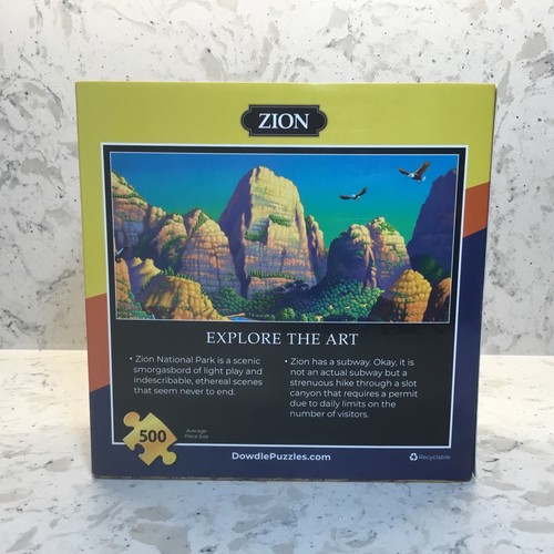 Dowdle Folk Art Zion National Park 500 Piece Jigsaw Puzzle 16 x 20" 888584 - Picture 3 of 7