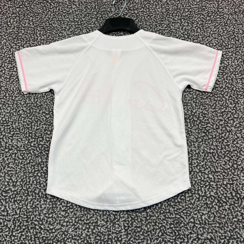 Boston Celtics Jersey Shirt Kids 8/10 White Pink NBA Button Up Short Sleeve New - Picture 2 of 7