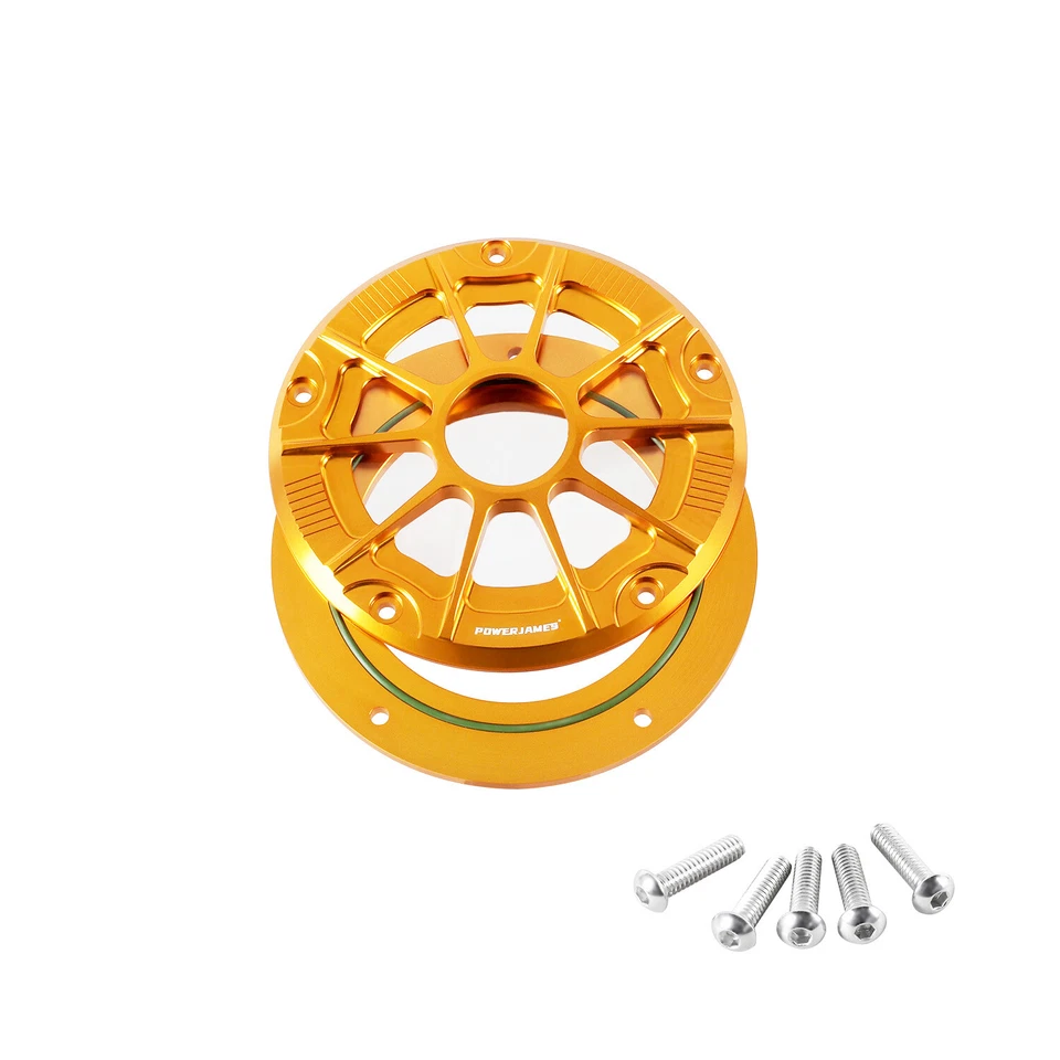 Gold CNC-Cut Primary Derby Timer Cover for Harley Touring Road King Road Glide - Imagem 4 de 4