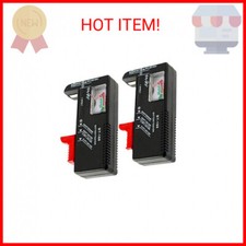 2 Pack Battery Tester, Universal Battery Checker for AA / AAA / C / D / 9V / 1.5