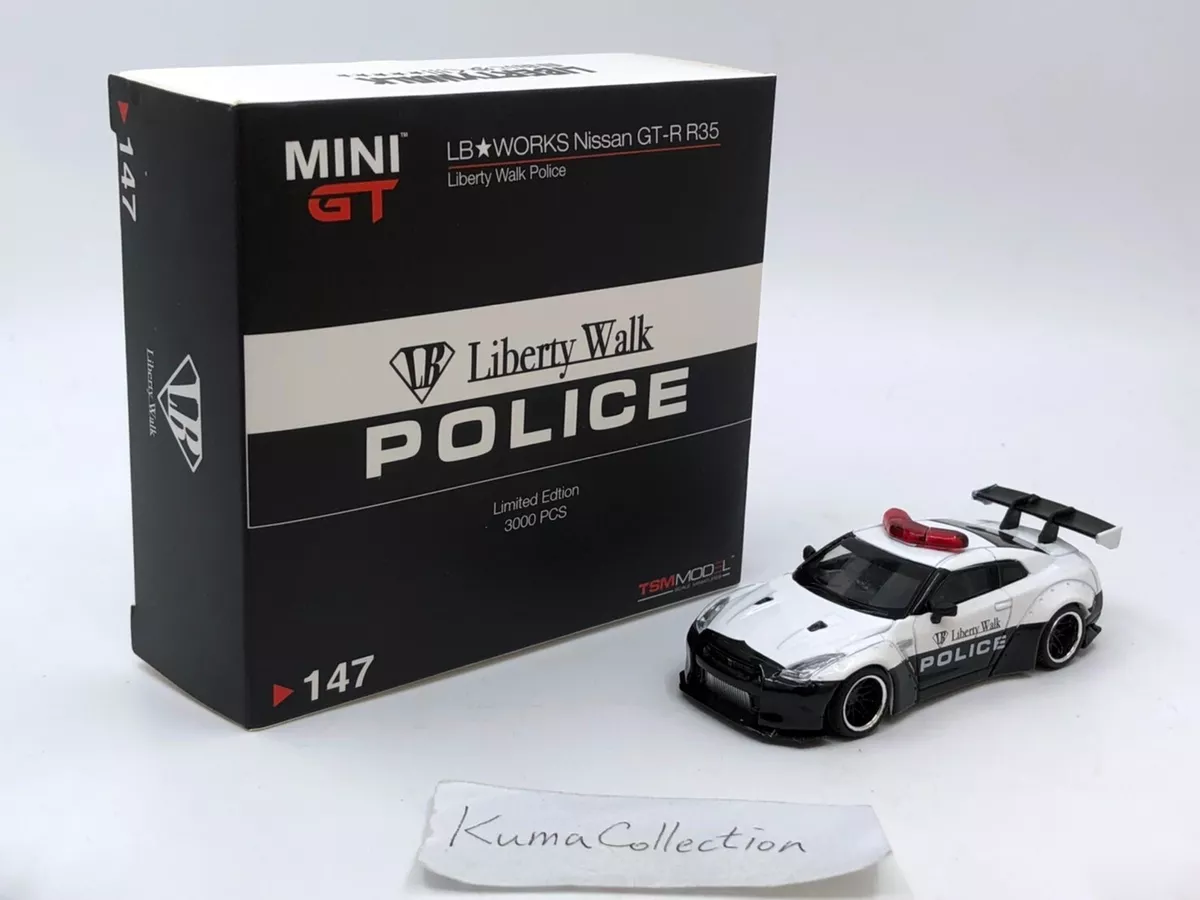 MINI GT TSM MODEL 1:64 #147 LB WORKS NISSAN GT-R R35 POLICE LE 3000 PCS