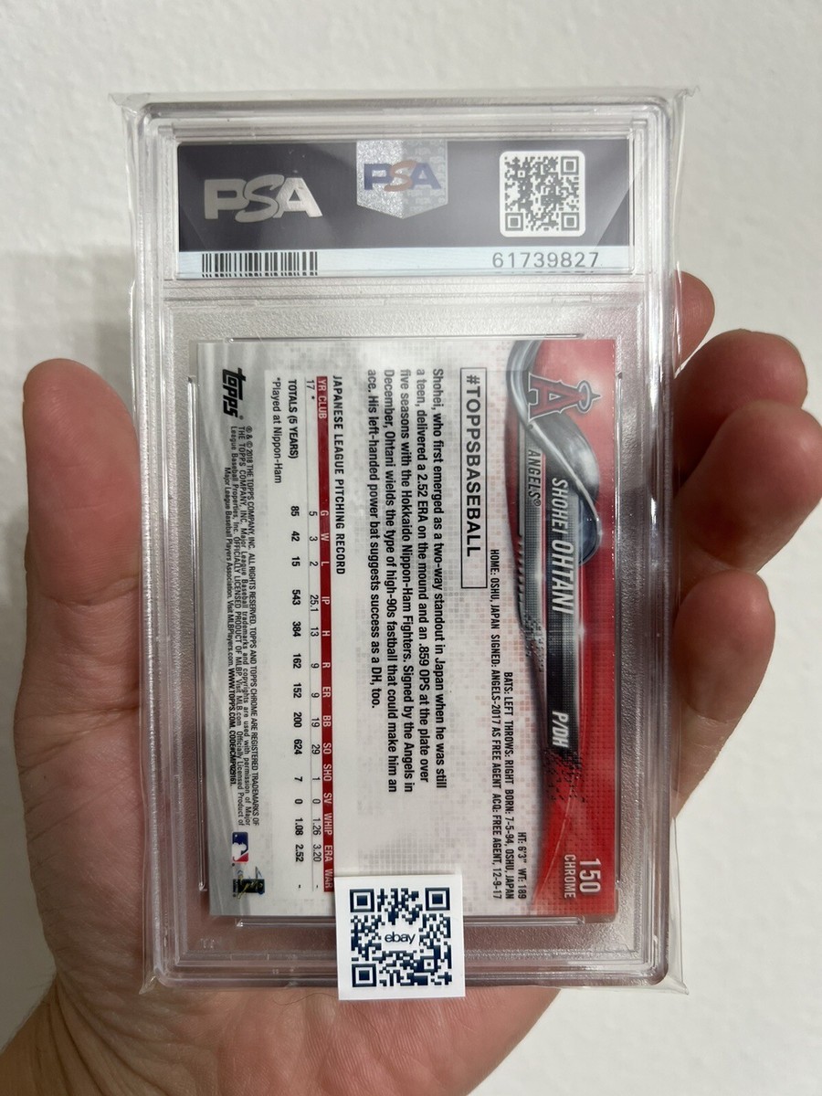 Shohei Ohtani 2018 Topps Chrome#150 Pitching Prism Refractor Shohei Ohtani 2018 Topps Chrome#150 Pitching Prism Refractor