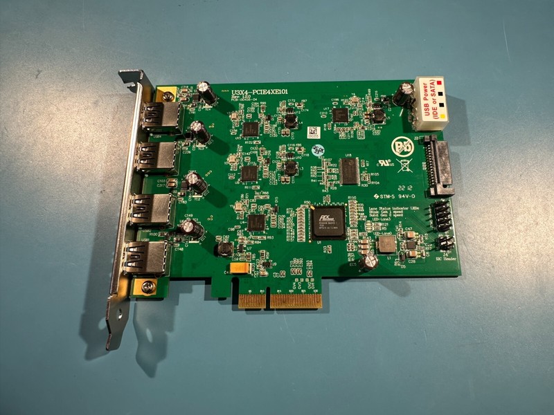 U3X4-PCIE4XE101 Quad Channel 4-port (1-port x 4) USB 3.0 to PCI Express x4 Gen 2
