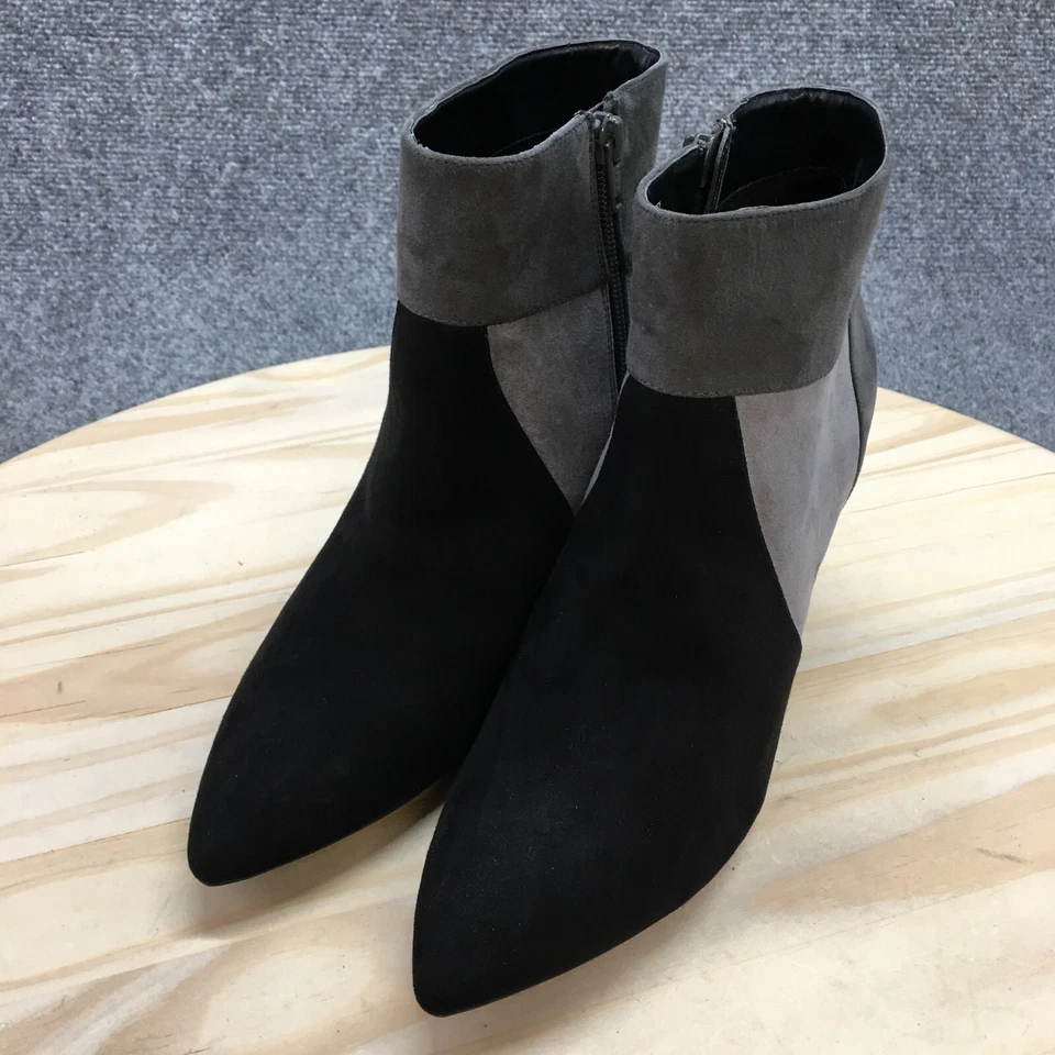 Liz Claiborne Botas Mujer 8.5 M Kocey Botines Negro Tacón Punta Punta Foto 3 de 4