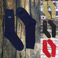 THMO - 1 Pack Men's Thick Seamless Winter Warm Ribbed Soft Top Thermal Socks