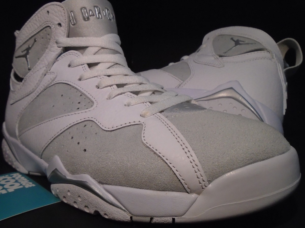 NIKE AIR JORDAN VII RETRO PURE MONEY PLATINUM WHITE SILVER GREY  304775-120
