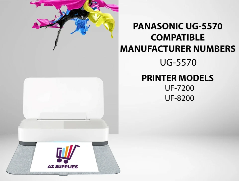 Cartucho de tóner compatible Panasonic para UG-5570 UF-7200 UF-8200 negro paquete de 2 Foto 2 de 4