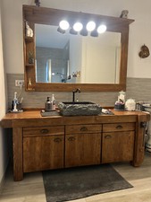 Mobile arredo Bagno completo NO LUCI mod. SILVIA stile INDUSTRIAL 180x50xh72cm