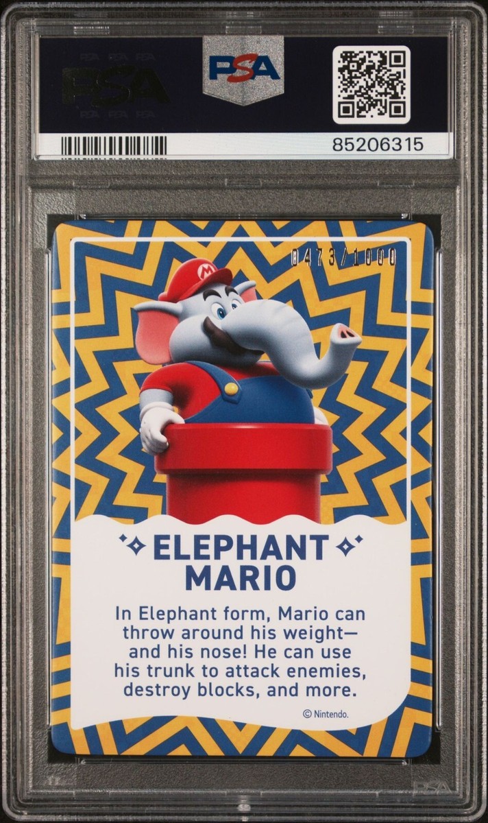PSA 10 Super Mario Bros Wonder Elephant Mario Trading Card 473