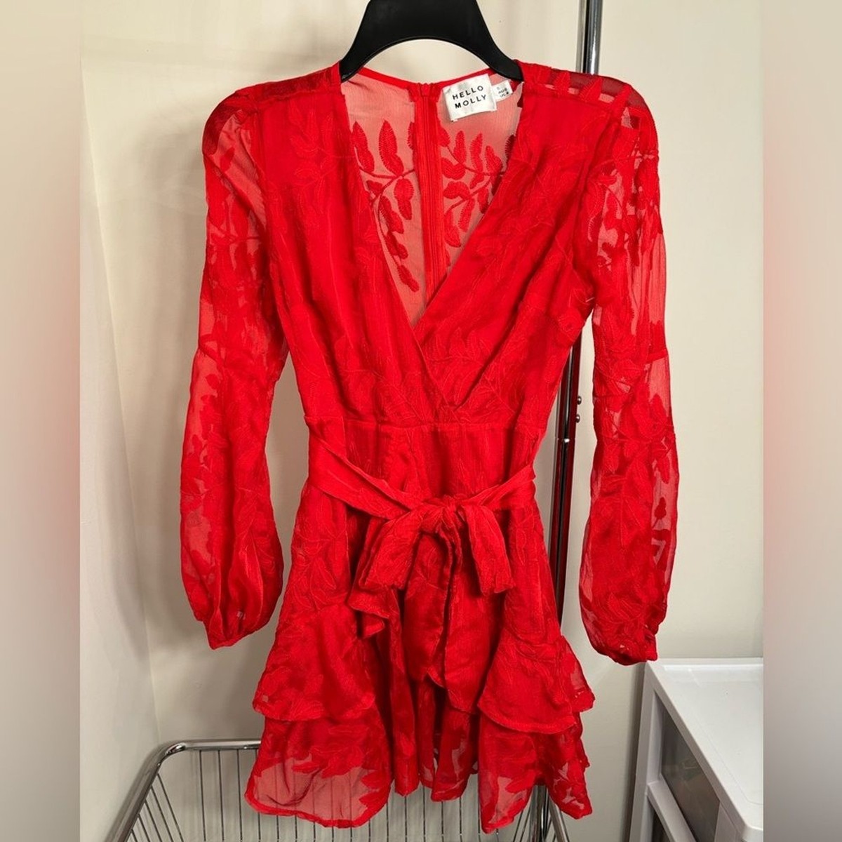 Hello Molly I Heard a Rumour Dress Red Embroidered Mini Dress Size 4 | eBay Hello Molly I Heard a Rumour Dress Red Embroidered Mini Dress Size 4 | eBay