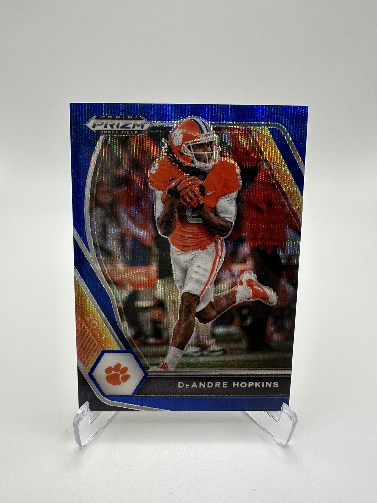 2021 Panini Prizm Draft Picks Prizms Blue Wave #35 DeAndre Hopkins /249 Clemson