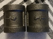 Iron Black Pipe 1/4 Female Coupling New Lot of 2