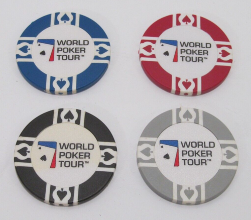 World Poker Tour WPT Set of 4 Casino Poker Chips