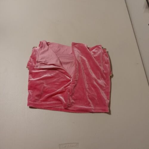 Minigonna donna rosa shein pull on S velluto scintillante piccola - Foto 3 di 3