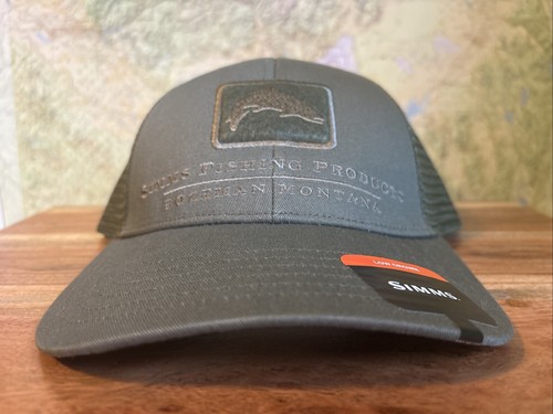 Simms Fishing Products Trout Icon Trucker Hat Tumbleweed - Picture 2 of 4