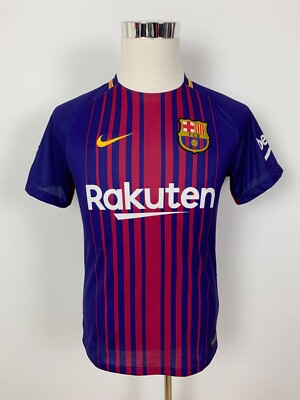 Nike FC Barcelona Mens La Liga Football Soccer Home Jersey Size S