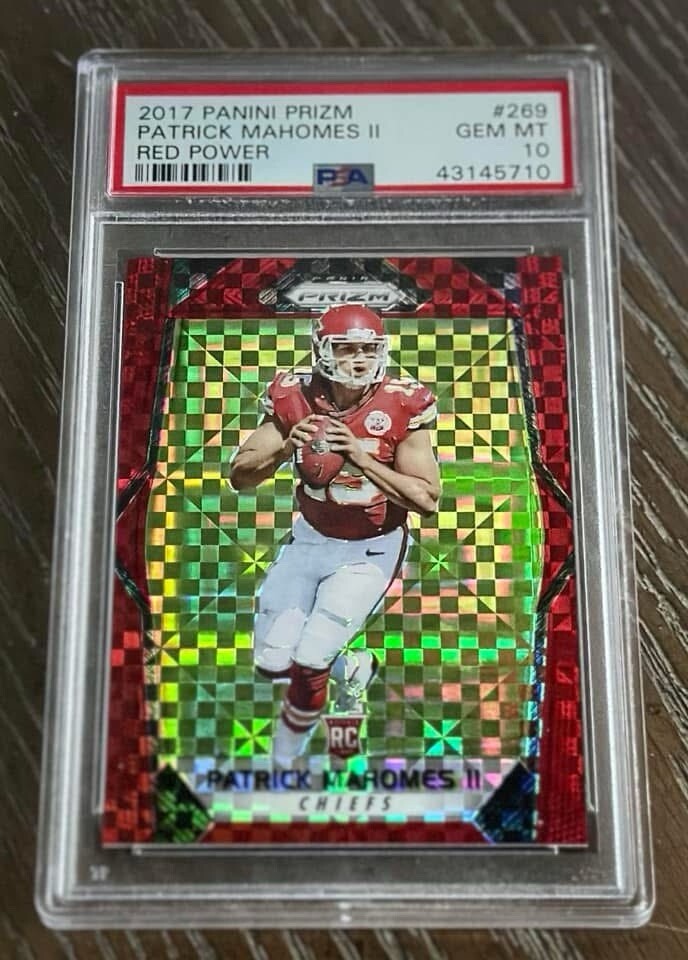 PATRICK MAHOMES 2017 PANINI PRIZM RED POWER ROOKIE /49 #269 RC PSA 10 GEM MINT