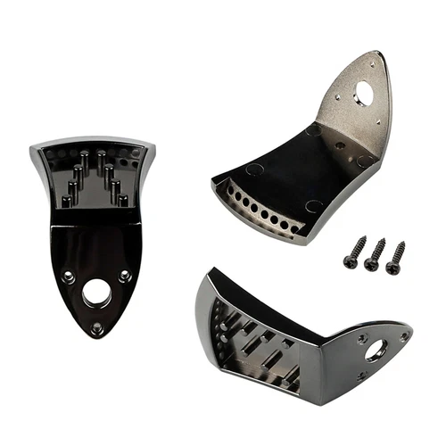 Zinc Alloy Triple-cornered Mandolin Tailpiece with Screws Guitar Accessories
