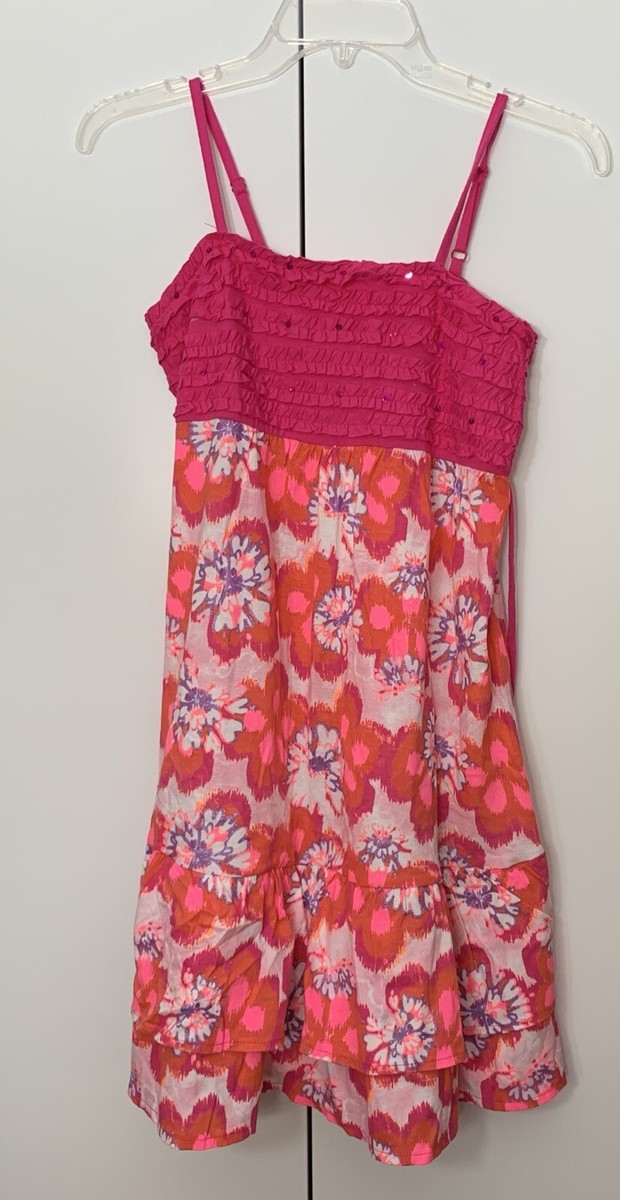 Girls Justice brand Pink Floral Print Maxi Dress - Size 14 (NEW WITH TAGS)