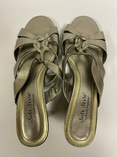 hush puppies gold sandals