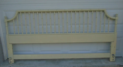 Low Faux Bamboo King Size Headboard Thomasville Allegro Regency Palm Beach Boho