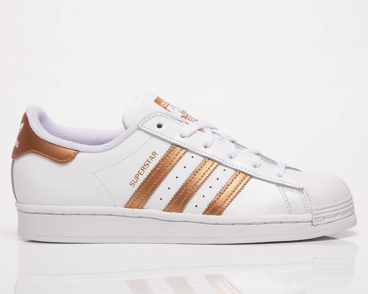 Adidas Originals Wmns Superstar Femme Chaussures Blanc/Cuivre Métallique /  Coeur