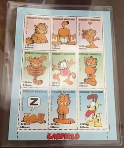Madagascar 2000 - Garfield Comics - Sheet of 9v - Scott 1512 MNH Postage Stamps