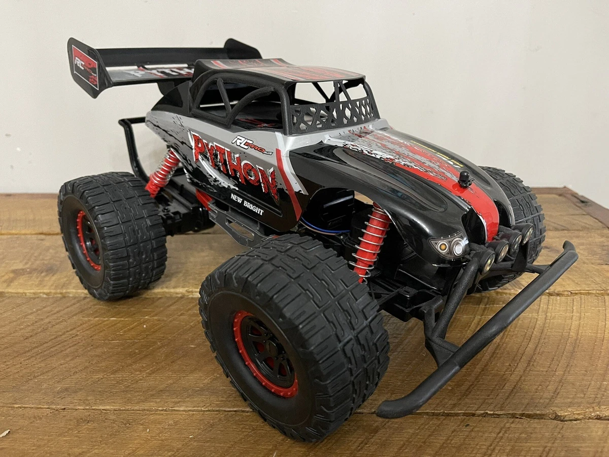 New Bright Remote Control Rc Pro Plus Python Ff 9.6v 110 Scale Red NICE