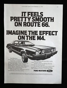 Original Vintage 1978 Anzeige. Ford Mustang 5 Liter V8 Auto Auto Motor