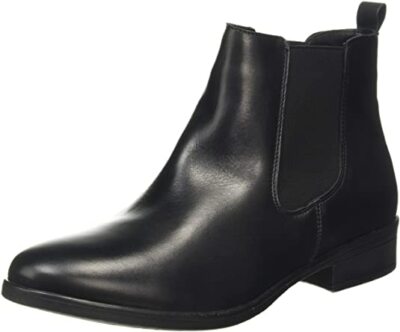ALDO WICOENI SIZE 3 4 BLACK LEATHER LOW FLAT HEEL CHELSEA 