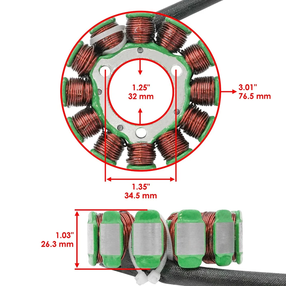 Estator Magneto para Suzuki RMZ450 Rm-Z450 RMZ450 2008 2009 2010 2011/ 32101-28H00 Foto 2 de 4