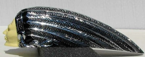 ADORNO GUARDABARROS MOTO INDIAN CHIEF CROMADO ILUMINADO #G491M - Imagen 8 de 13